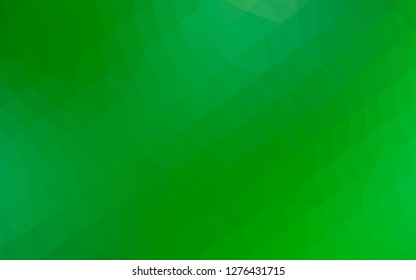 Light Green vector abstract polygonal cover. A vague abstract illustration with gradient. The best triangular design for your business.