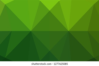 Light Green vector abstract polygonal texture. Creative geometric illustration in Origami style with gradient. The elegant pattern can be used as part of a brand book.