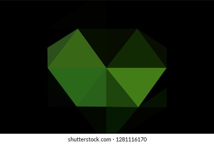 Light Green vector abstract polygonal texture. Brand new colored illustration in blurry style with gradient. Brand new style for your business design.
