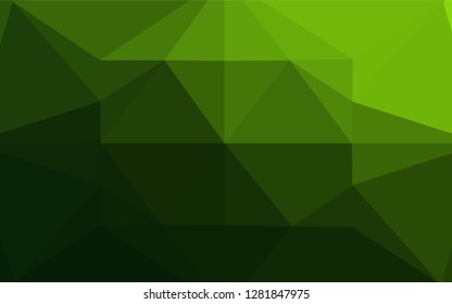 Light Green vector abstract polygonal cover. Geometric illustration in Origami style with gradient.  A completely new design for your business.