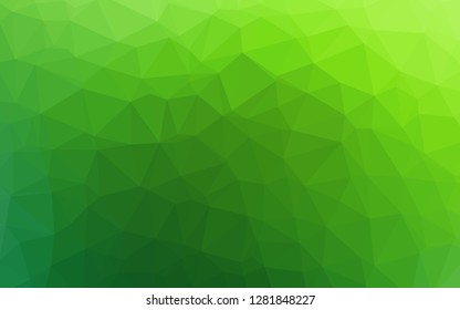 Light Green vector abstract polygonal texture. A vague abstract illustration with gradient. Brand new style for your business design.