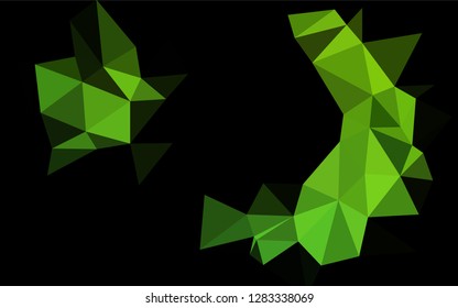 Light Green vector abstract polygonal texture. Glitter abstract illustration with an elegant design. Brand new design for your business.