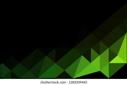Light Green vector abstract polygonal texture. Brand new colorful illustration in with gradient. Template for your brand book.