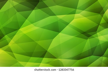 Light Green vector abstract polygonal pattern. Elegant bright polygonal illustration with gradient. Brand new style for your business design.