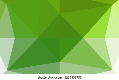 Light Green vector abstract polygonal cover. Triangular geometric sample with gradient.  The elegant pattern can be used as part of a brand book.