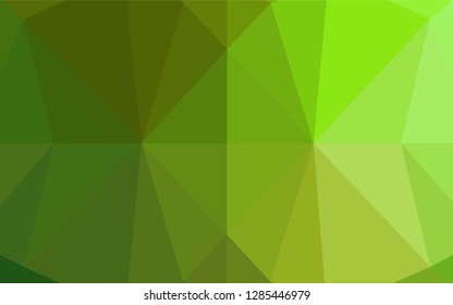 Light Green vector abstract polygonal cover. Modern geometrical abstract illustration with gradient. A completely new template for your business design.