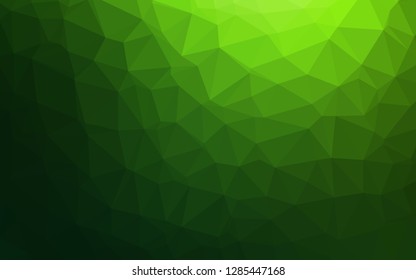 Light Green vector abstract polygonal cover. Colorful abstract illustration with gradient. The best triangular design for your business.