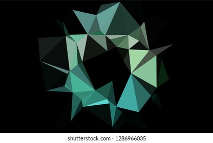 Light Green vector abstract polygonal texture. Modern geometrical abstract illustration with gradient. Triangular pattern for your business design.