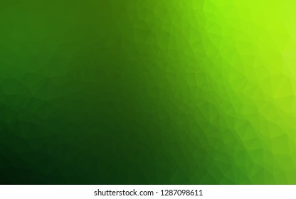 Light Green vector abstract polygonal cover. Brand new colorful illustration in with gradient. Textured pattern for background.