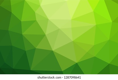 Light Green vector abstract polygonal cover. Colorful abstract illustration with gradient. The polygonal design can be used for your web site.