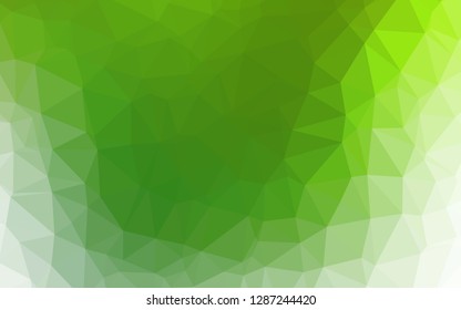 Light Green vector abstract polygonal layout. Geometric illustration in Origami style with gradient. Completely new template for your business design.