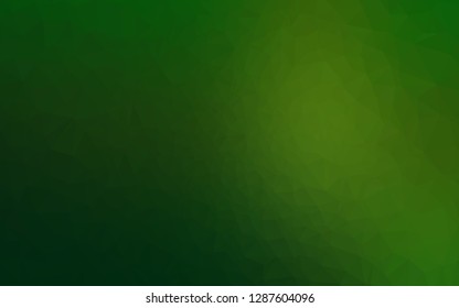 Light Green vector abstract polygonal layout. Creative illustration in halftone style with gradient. Template for your brand book.