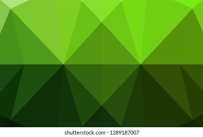 Light Green vector abstract polygonal cover. Creative illustration in halftone style with gradient. The template can be used as a background for cell phones.