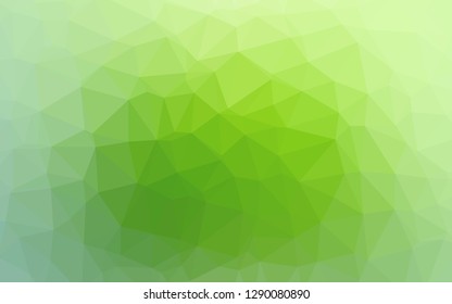 Light Green vector abstract polygonal layout. An elegant bright illustration with gradient. Completely new design for your business.