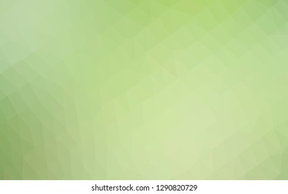 Light Green vector abstract polygonal cover. A completely new color illustration in a vague style. The best triangular design for your business.