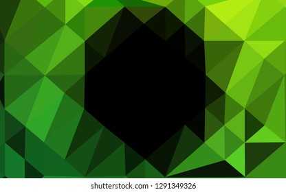Light Green vector abstract polygonal texture. A sample with polygonal shapes. The best triangular design for your business.