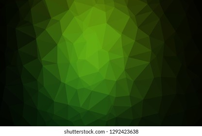Light Green vector abstract polygonal cover. Glitter abstract illustration with an elegant design. Brand new style for your business design.