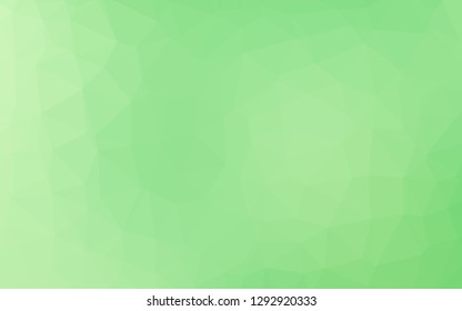 Light Green vector abstract polygonal cover. Colorful illustration in Origami style with gradient.  Textured pattern for background.