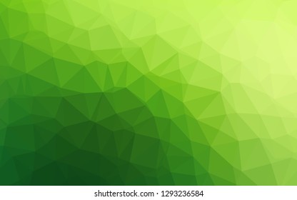 Light Green vector abstract polygonal texture. Glitter abstract illustration with an elegant design. Completely new design for your business.