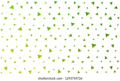 Light Green vector  abstract polygonal template. Modern abstract illustration with triangles. Best triangular design for your business.