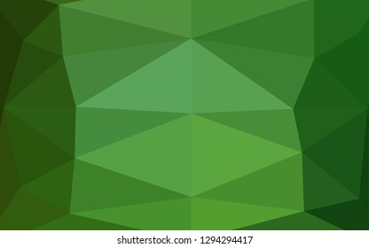 Light Green vector abstract polygonal cover. Geometric illustration in Origami style with gradient. Brand new style for your business design.