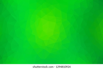 Light Green vector abstract polygonal pattern. Polygonal abstract illustration with gradient. Polygonal design for your web site.