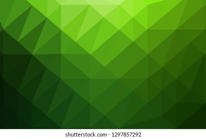 Light Green vector abstract polygonal texture. Colorful illustration in Origami style with gradient.  Completely new template for your business design.