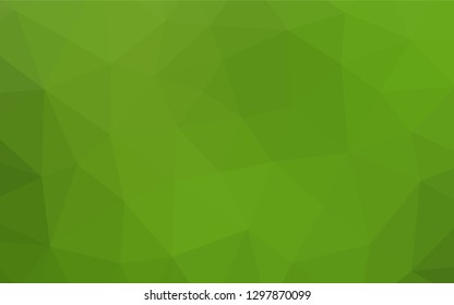 Light Green vector abstract polygonal cover. Brand new colored illustration in blurry style with gradient. The template can be used as a background for cell phones.