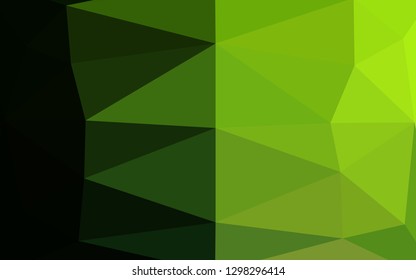 Light Green vector abstract polygonal texture. Colorful illustration in Origami style with gradient.  Template for a cell phone background.