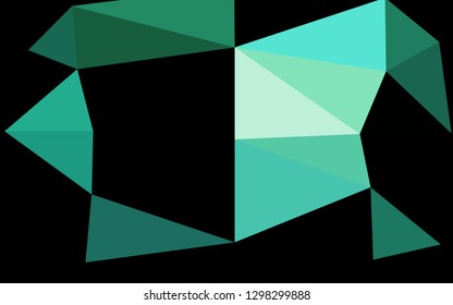 Light Green vector abstract polygonal texture. Geometric illustration in Origami style with gradient. Elegant pattern for a brand book.
