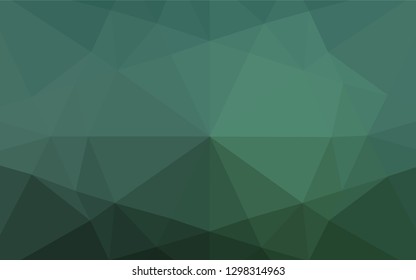 Light Green vector abstract polygonal layout. Glitter abstract illustration with an elegant design. The best triangular design for your business.