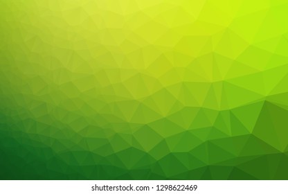 Light Green vector abstract polygonal cover. A sample with polygonal shapes. Triangular pattern for your business design.