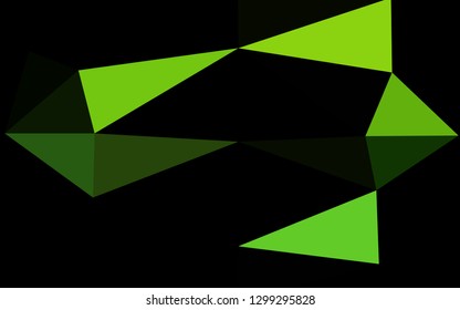 Light Green vector abstract polygonal layout. Creative illustration in halftone style with gradient. Template for a cell phone background.