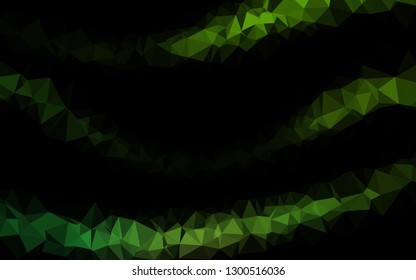 Light Green vector abstract polygonal texture. Geometric illustration in Origami style with gradient. Brand new design for your business.