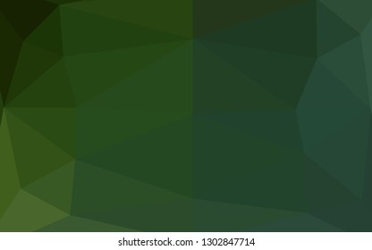 Light Green vector abstract polygonal cover. Glitter abstract illustration with an elegant design. Completely new design for your business.