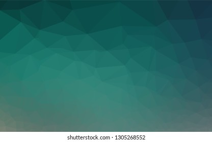 Light Green vector abstract polygonal cover. Triangular geometric sample with gradient.  The polygonal design can be used for your web site.