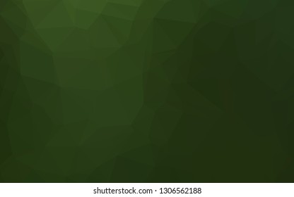 Light Green vector abstract polygonal cover. Geometric illustration in Origami style with gradient. Triangular pattern for your business design.