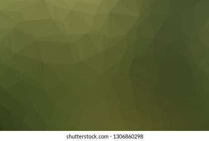 Light Green vector abstract polygonal layout. Creative illustration in halftone style with gradient. Triangular pattern for your business design.