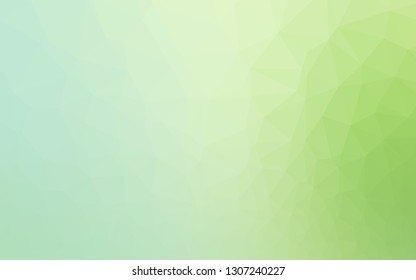Light Green vector abstract polygonal texture. Triangular geometric sample with gradient.  Elegant pattern for a brand book.
