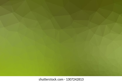 Light Green vector abstract polygonal layout. Shining illustration, which consist of triangles. Polygonal design for your web site.
