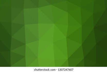 Light Green vector abstract polygonal cover. A sample with polygonal shapes. Completely new template for your business design.