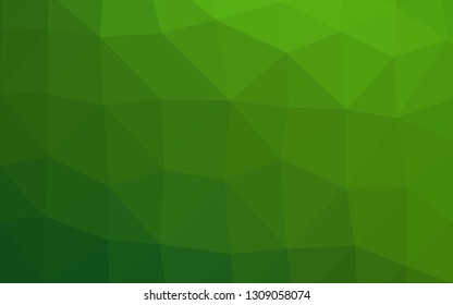 Light Green vector abstract polygonal layout. Colorful illustration in Origami style with gradient.  Polygonal design for your web site.