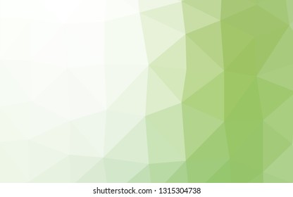 Light Green vector abstract polygonal texture. An elegant bright illustration with gradient. The best triangular design for your business.