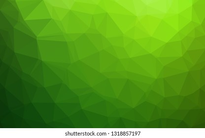 Light Green vector abstract polygonal layout. Colorful illustration in Origami style with gradient.  Completely new template for your business design.