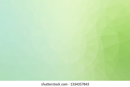 Light Green vector abstract polygonal cover. An elegant bright illustration with gradient. Textured pattern for background.