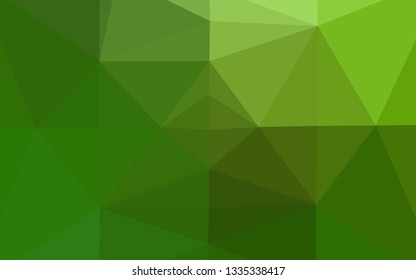 Light Green vector abstract polygonal cover. Shining colored illustration in a Brand new style. Completely new design for your business.