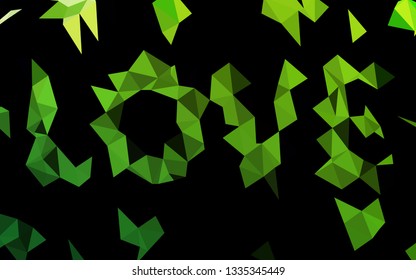 Light Green vector abstract polygonal layout. Geometric illustration in Origami style with gradient. Completely new design for your business.