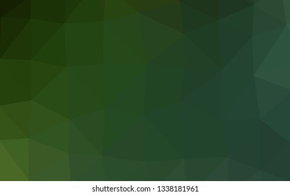 Light Green vector abstract polygonal layout. Triangular geometric sample with gradient.  Triangular pattern for your business design.
