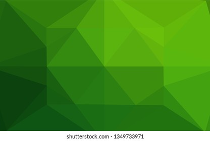 Light Green vector abstract polygonal texture. Geometric illustration in Origami style with gradient.  The completely new template can be used for your brand book.