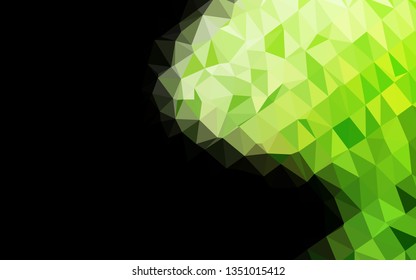 Light Green vector abstract polygonal layout. Shining colored illustration in a Brand new style. The best triangular design for your business.